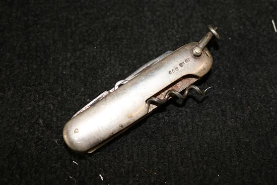 A Victorian silver mounted pocket knife